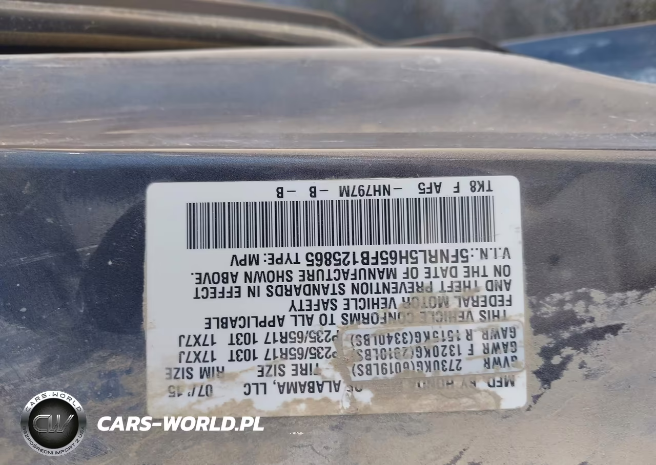 2015 Honda Odyssey Ex-L VIN:5FNRL5H65FB125865 - 9