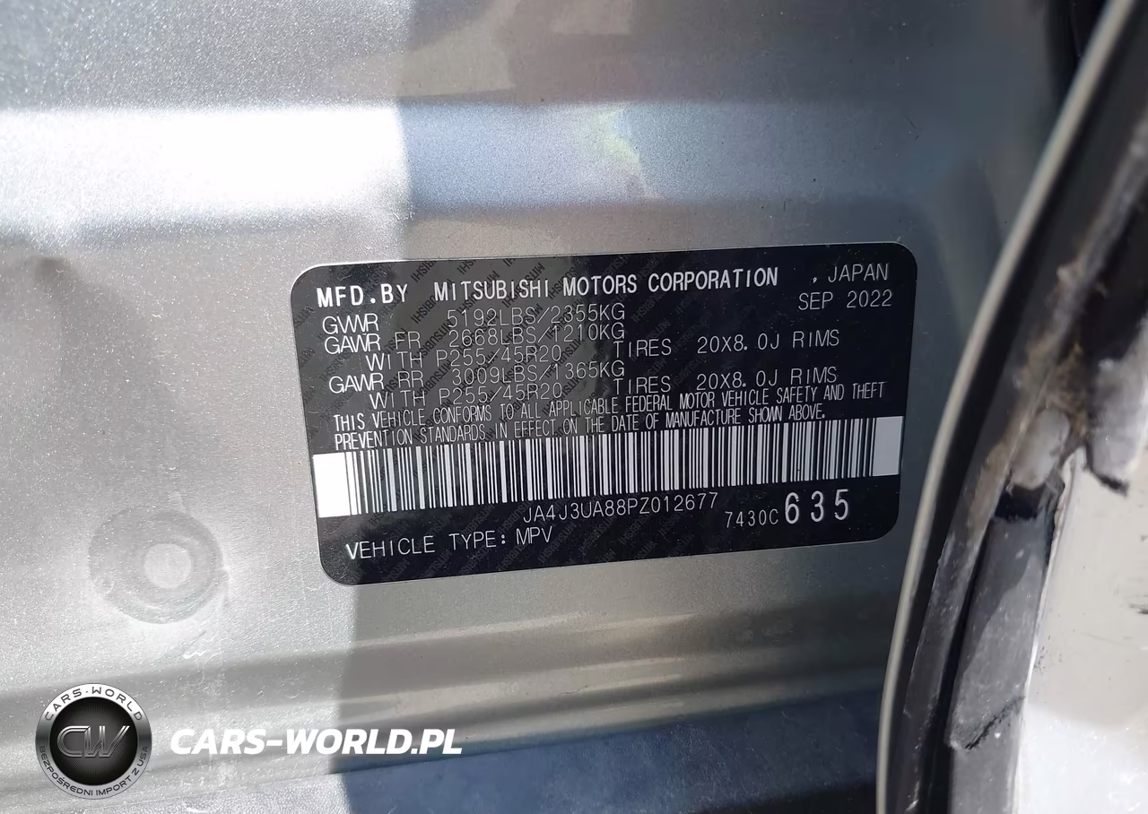 2023 Mitsubishi Outlander Se 2.5 2Wd-Se Black Edition 2Wd-Se Special Edition 2Wd VIN:JA4J3UA88PZ012677 - 9