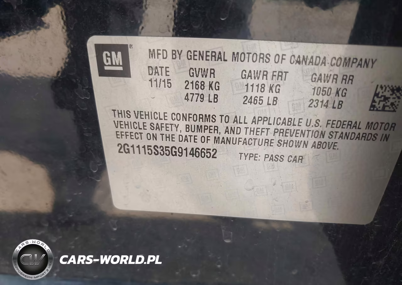 2016 Chevrolet Impala 2Lt VIN:2G1115S35G9146652 - 9