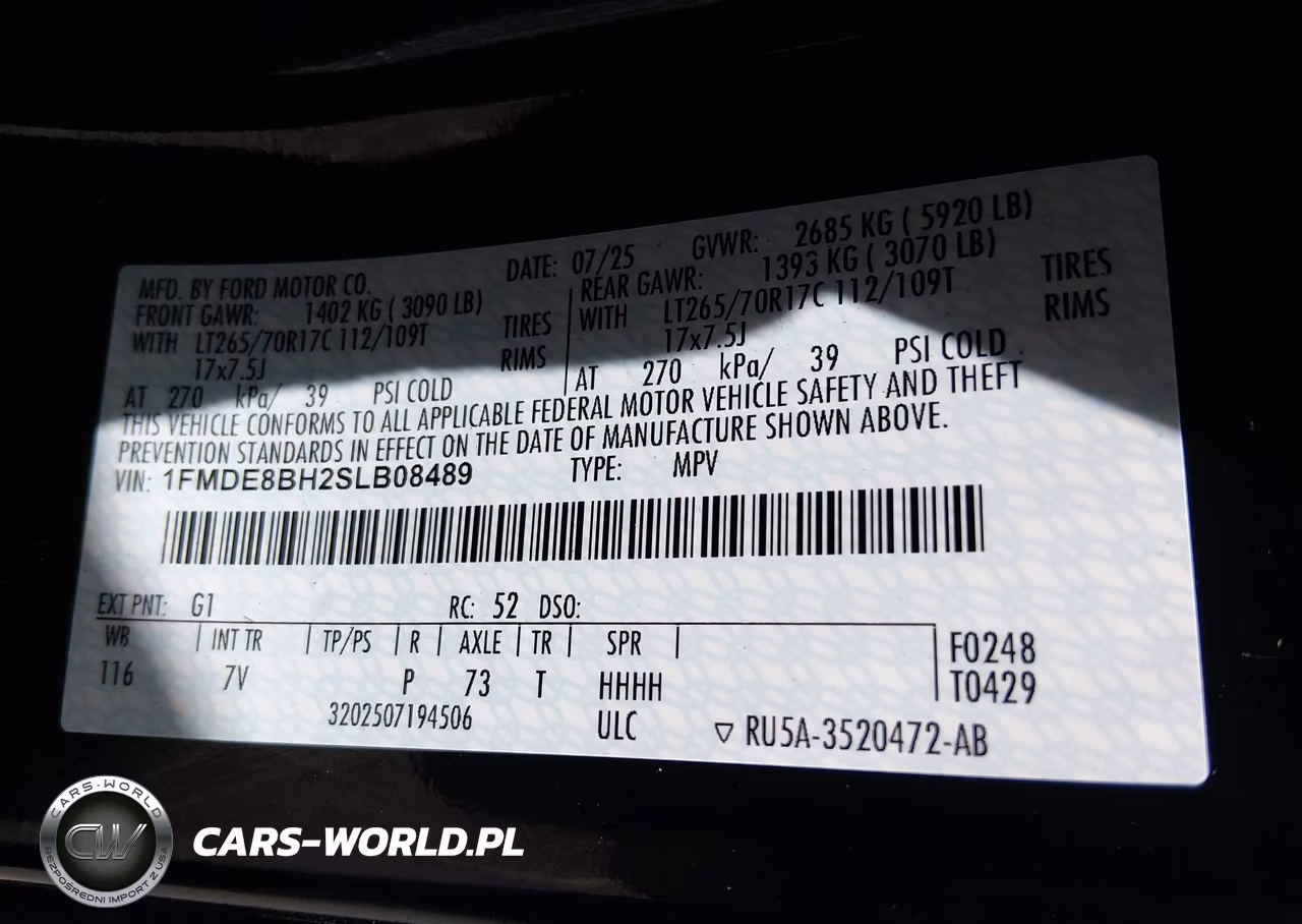2025 Ford Bronco Outer Banks VIN:1FMDE8BH2SLB08489 - 9