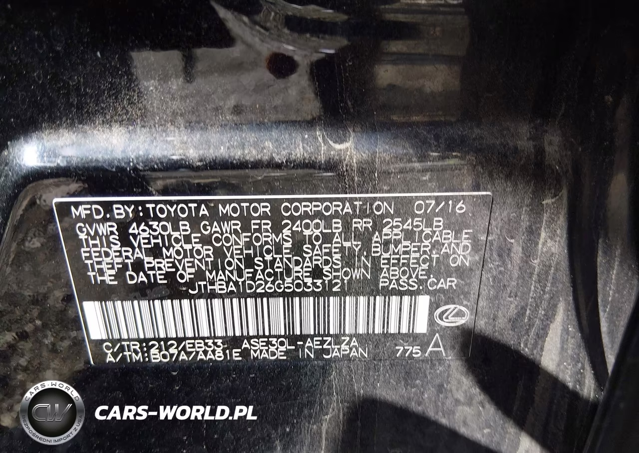 2016 Lexus Is 200T VIN:JTHBA1D26G5033121 - 9