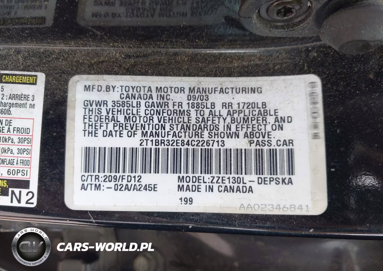 2004 Toyota Corolla S VIN:2T1BR32E84C226713 - 9