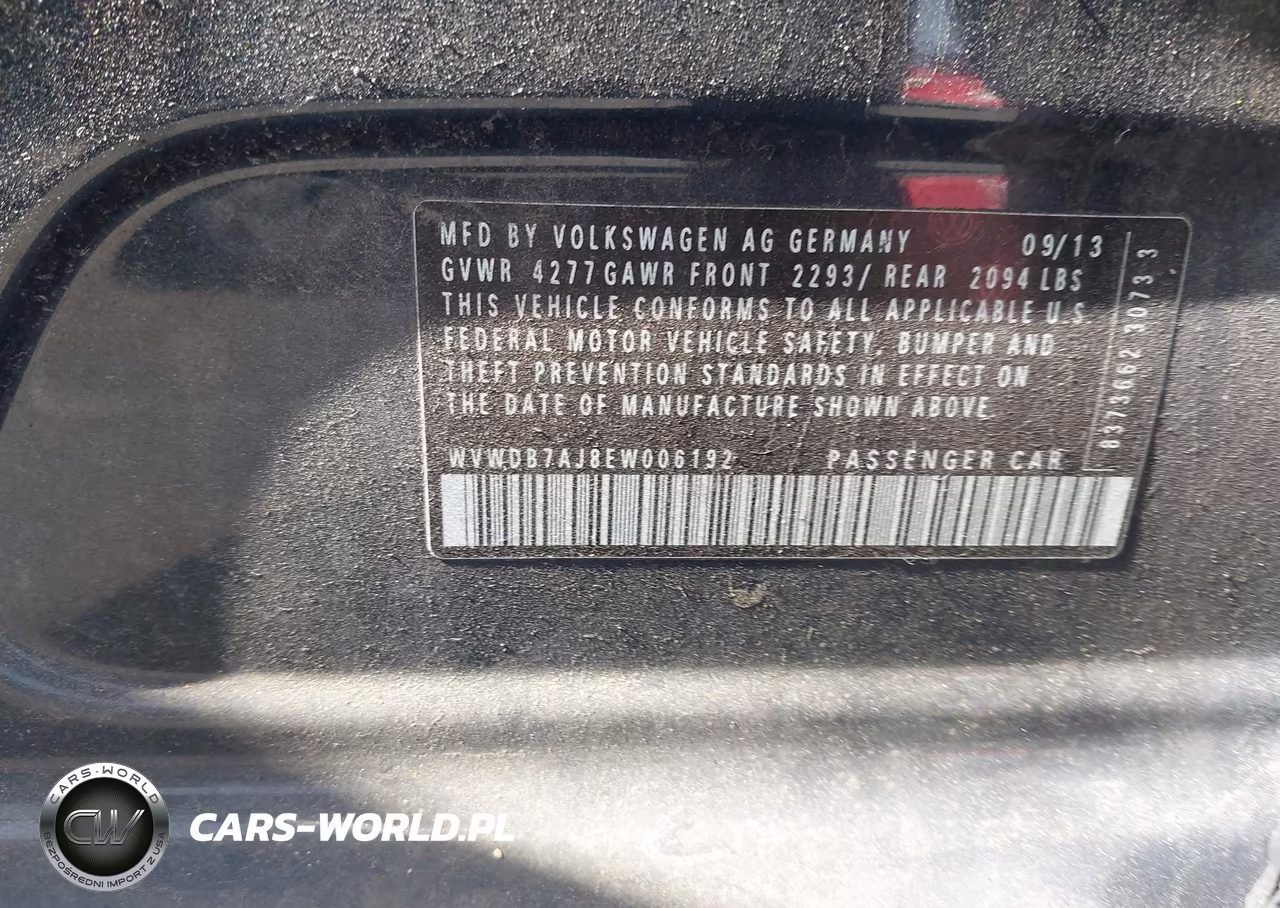 2014 Volkswagen Golf 2.5L (A6) (No Longer Orderable) VIN:WVWDB7AJ8EW006192 - 9
