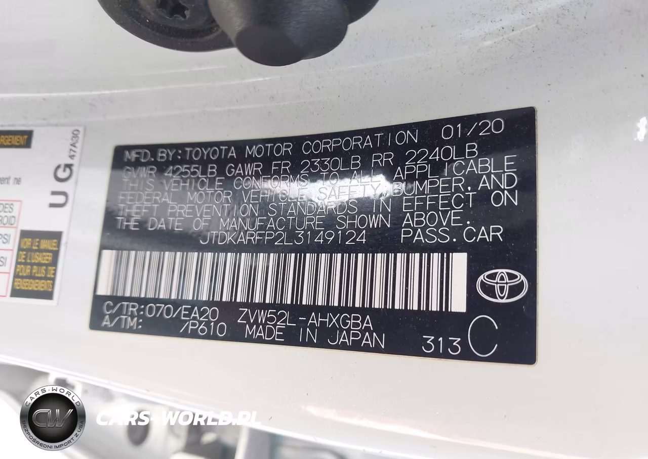 2020 Toyota Prius Prime Xle VIN:JTDKARFP2L3149124 - 9