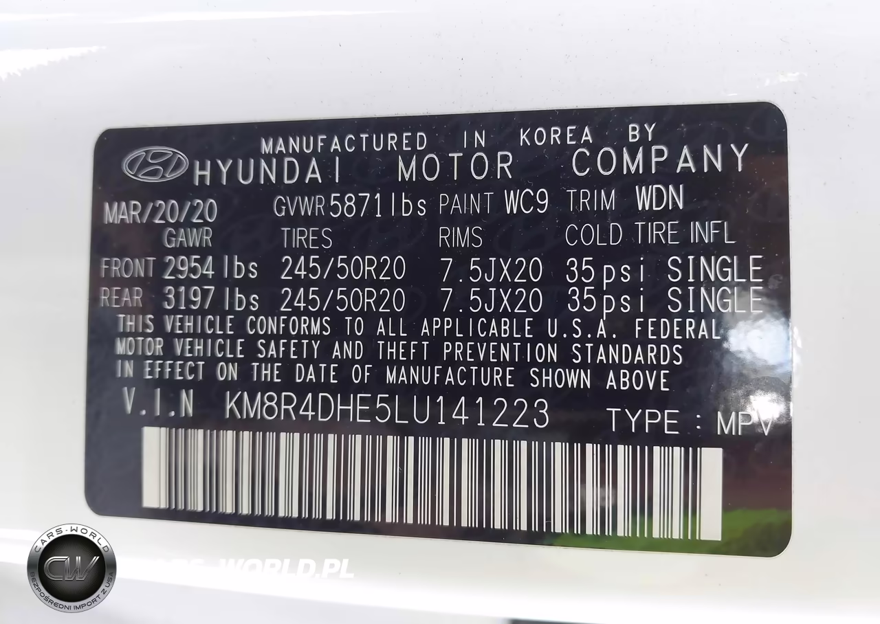 2020 Hyundai Palisade Sel VIN:KM8R4DHE5LU141223 - 9