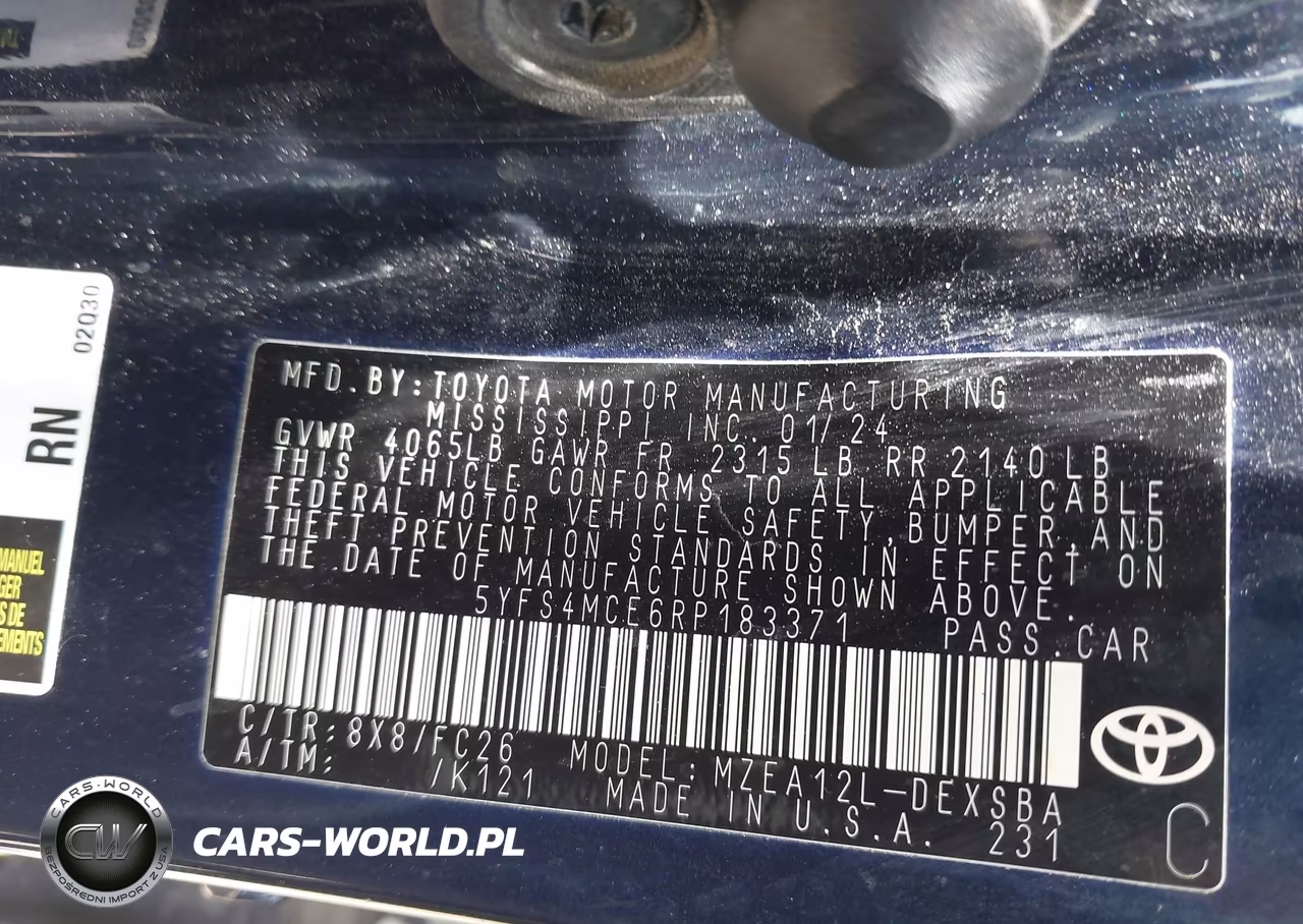 2024 Toyota Corolla Se VIN:5YFS4MCE6RP183371 - 9