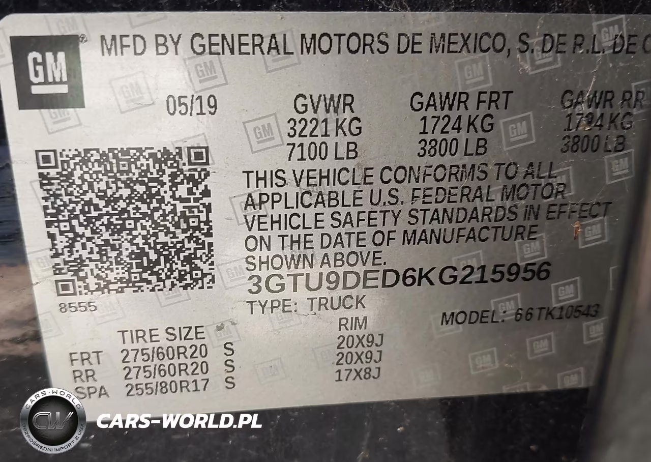 2019 GMC Sierra 1500 Slt VIN:3GTU9DED6KG215956 - 9