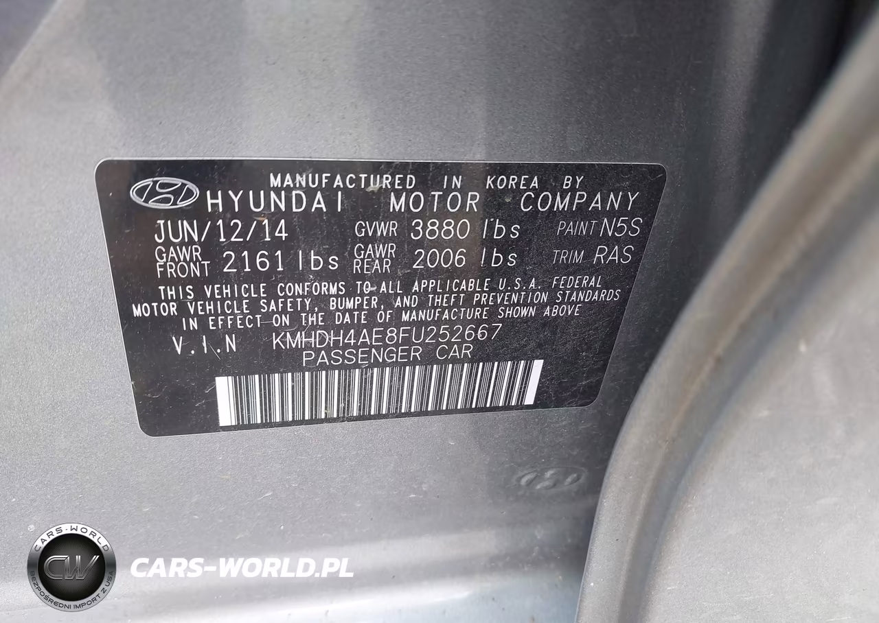 2015 Hyundai Elantra Se VIN:KMHDH4AE8FU252667 - 9