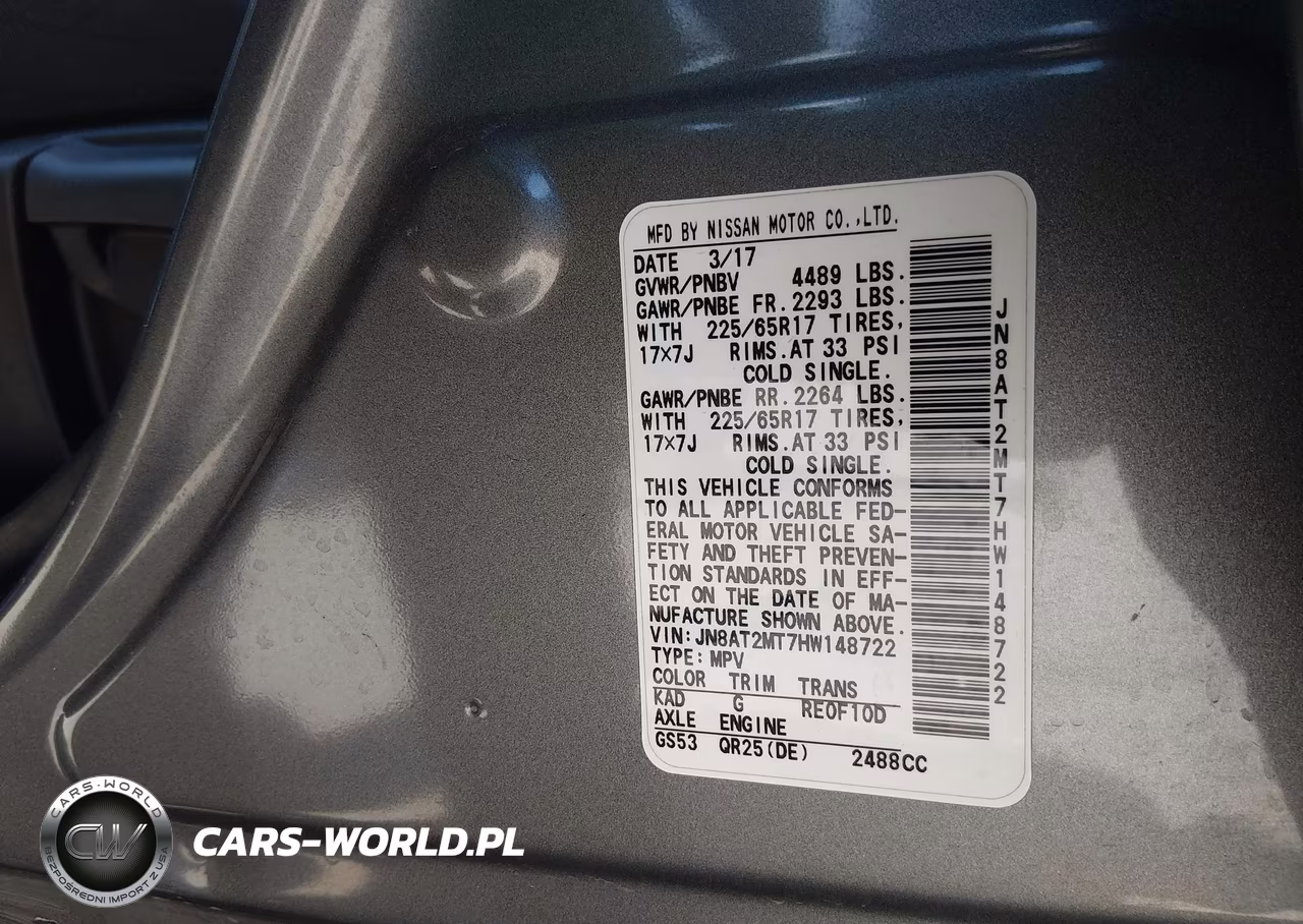 2017 Nissan Rogue S VIN:JN8AT2MT7HW148722 - 9