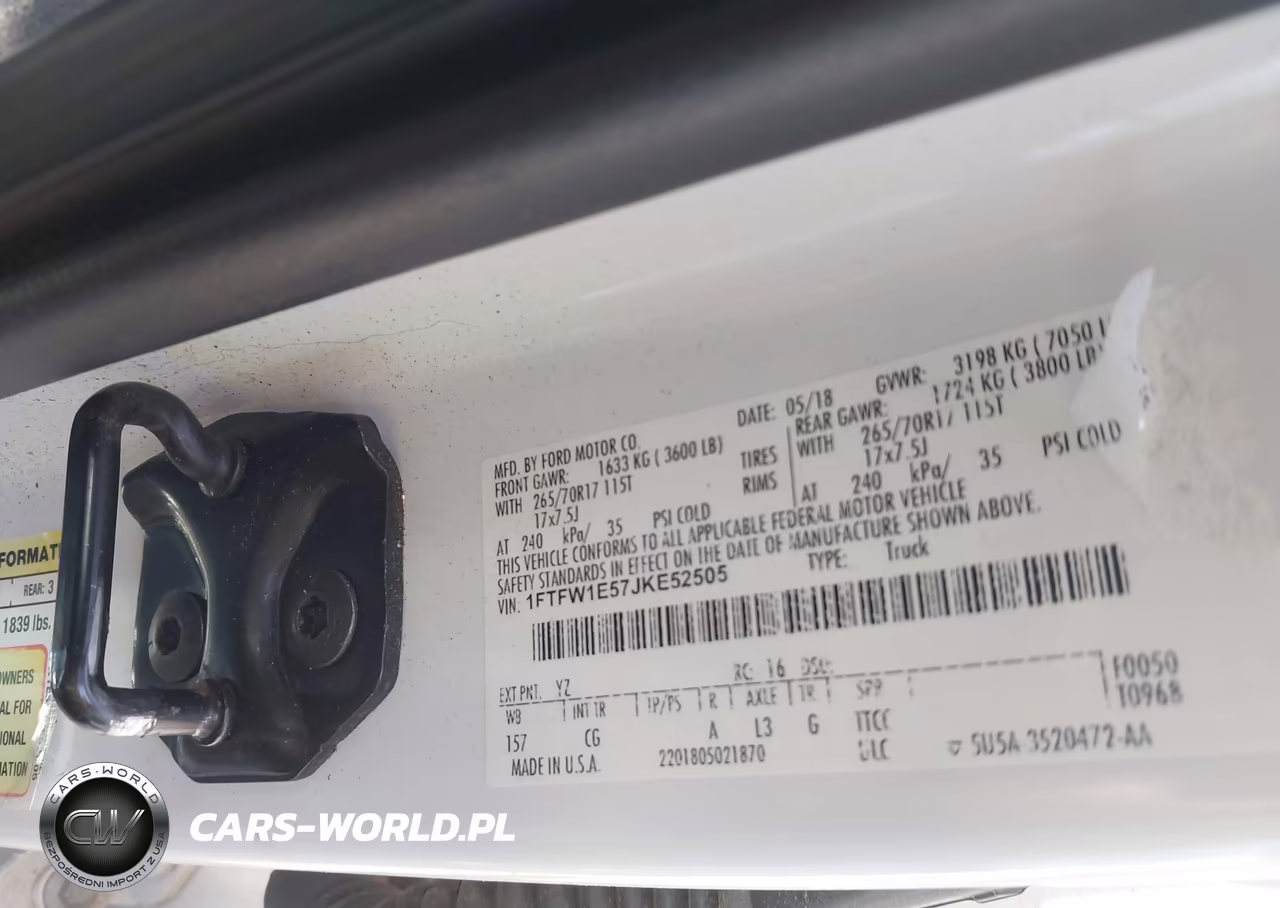 2018 Ford F-150 Xl VIN:1FTFW1E57JKE52505 - 9