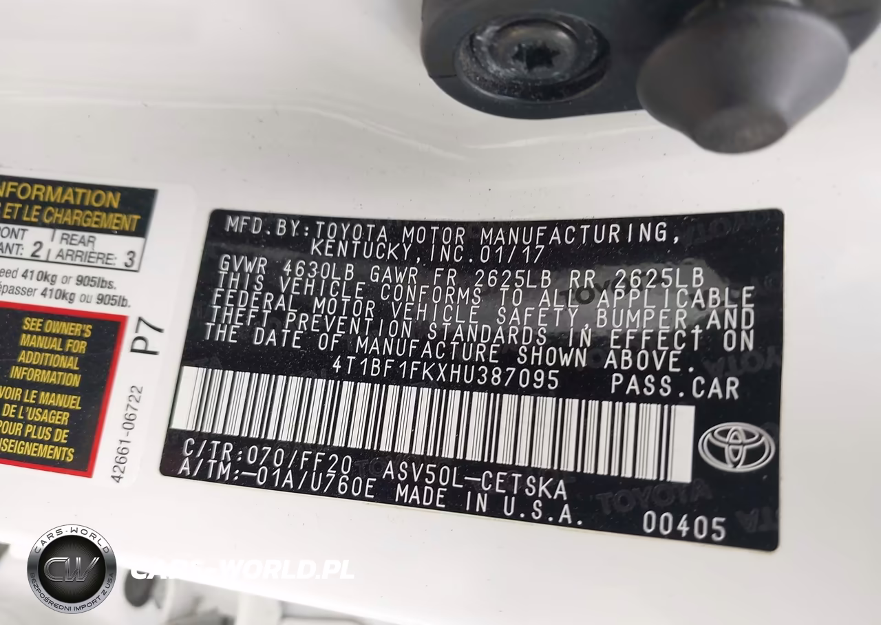 2017 Toyota Camry Se VIN:4T1BF1FKXHU387095 - 9