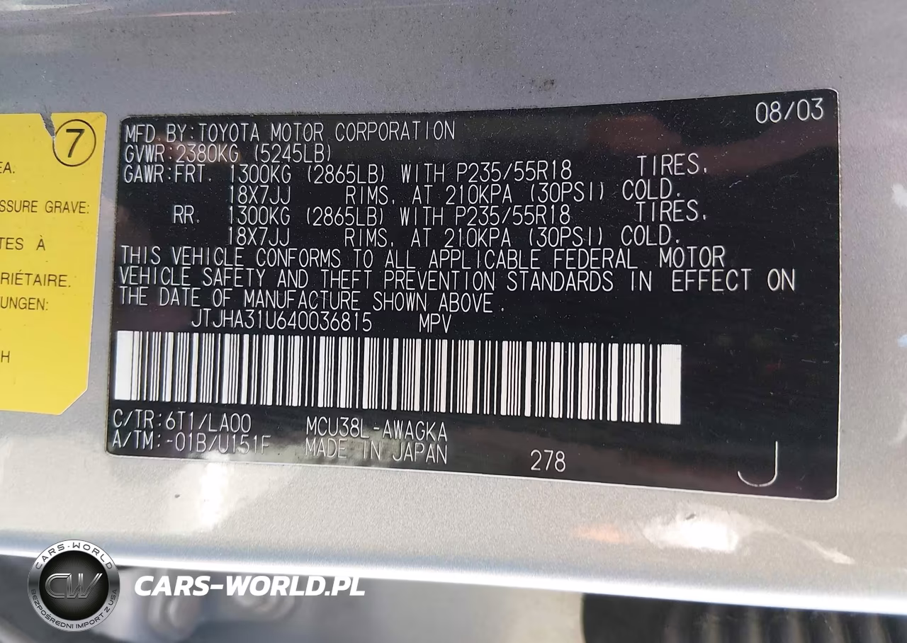 2004 Lexus Rx 330 VIN:JTJHA31U640036815 - 9