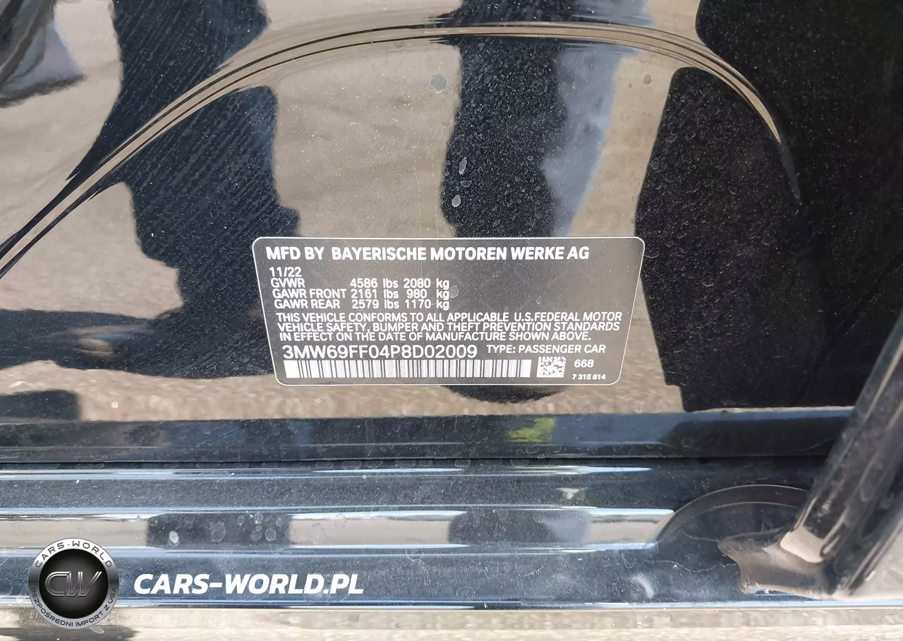2023 BMW 330I VIN:3MW69FF04P8D02009 - 9
