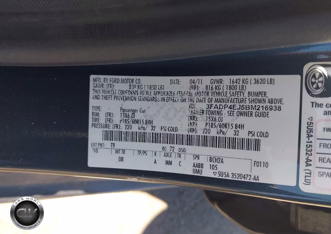 2011 Ford Fiesta Se VIN:3FADP4EJ5BM216938 - 9