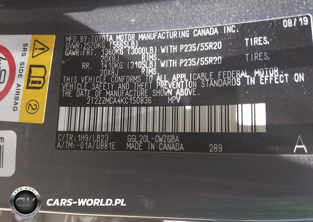 2019 Lexus Rx 350 VIN:2T2ZZMCA4KC150836 - 9