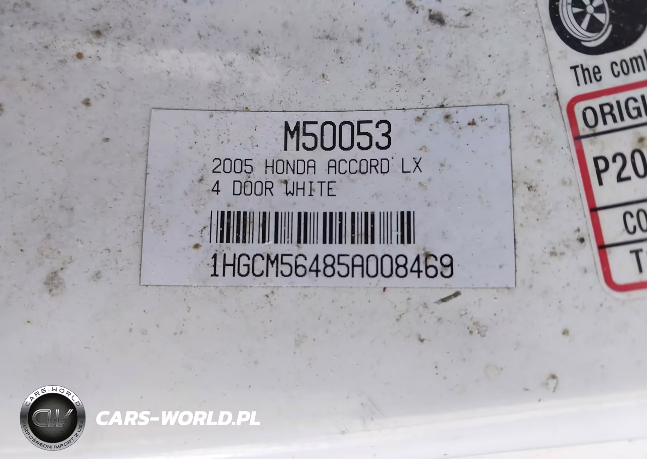 2005 Honda Accord 2.4 Lx VIN:1HGCM56485A008469 - 9