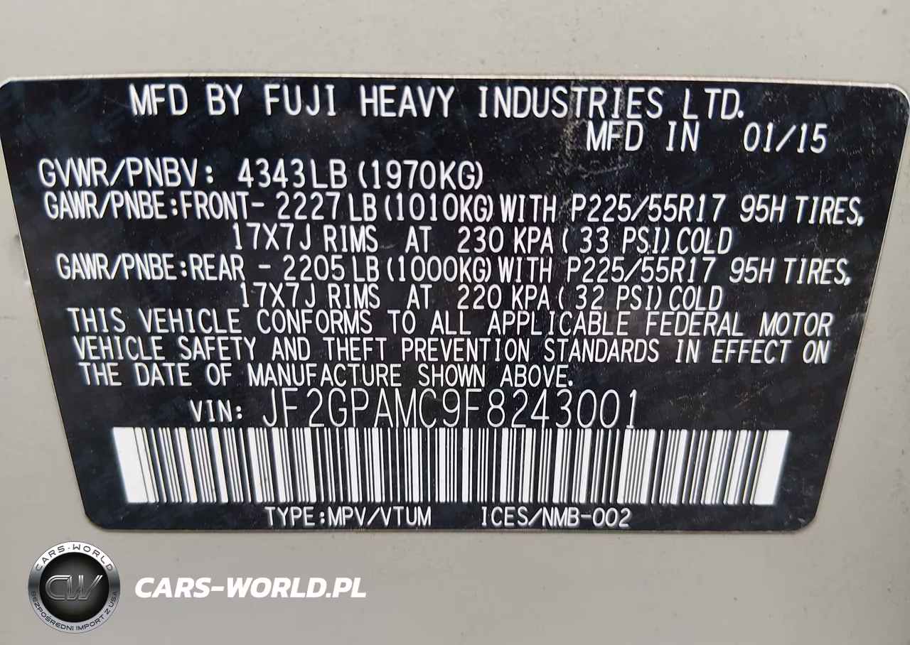 2015 Subaru Xv Crosstrek 2.0I Limited VIN:JF2GPAMC9F8243001 - 9