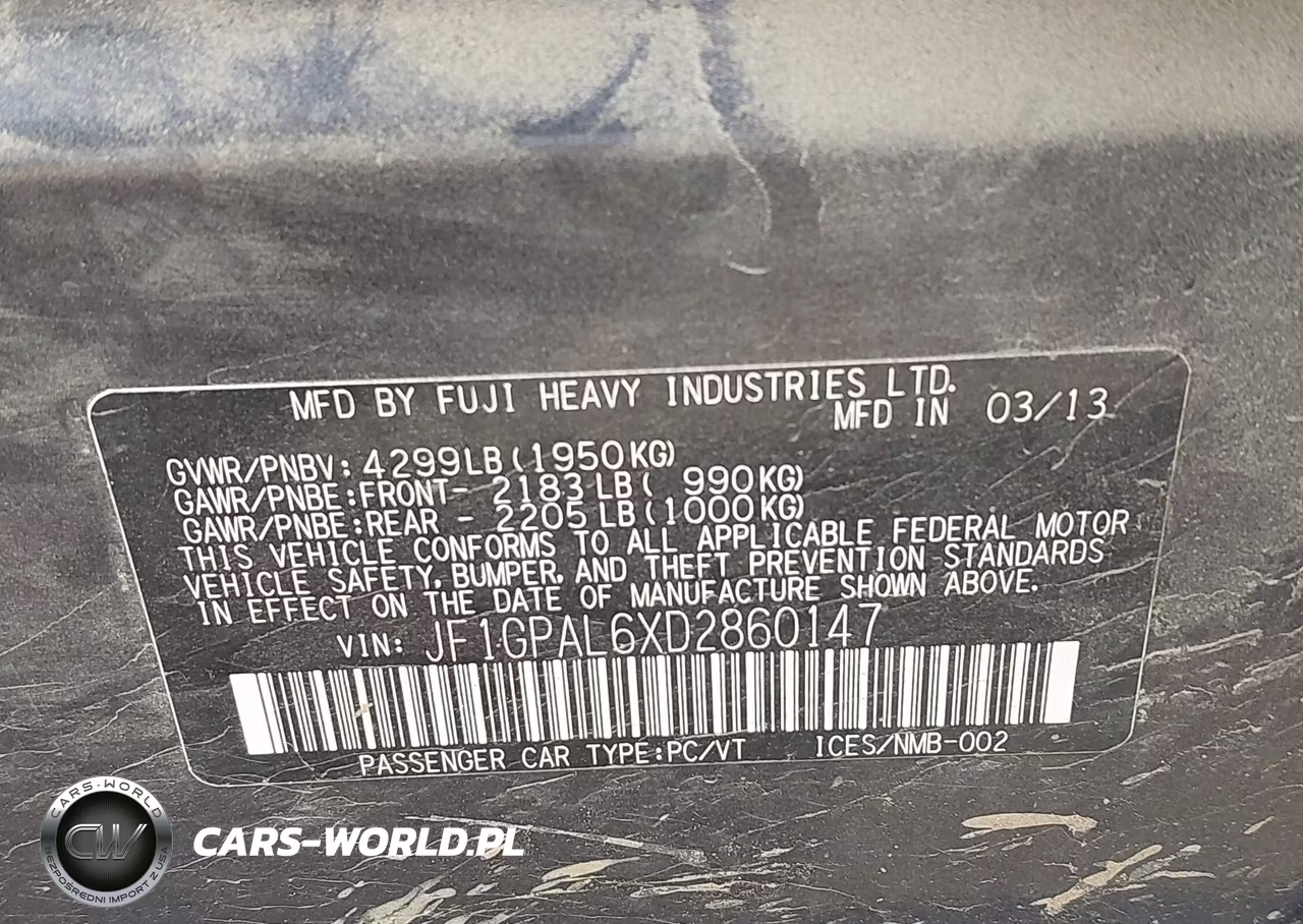 2013 Subaru Impreza 2.0I Sport Premium VIN:JF1GPAL6XD2860147 - 9