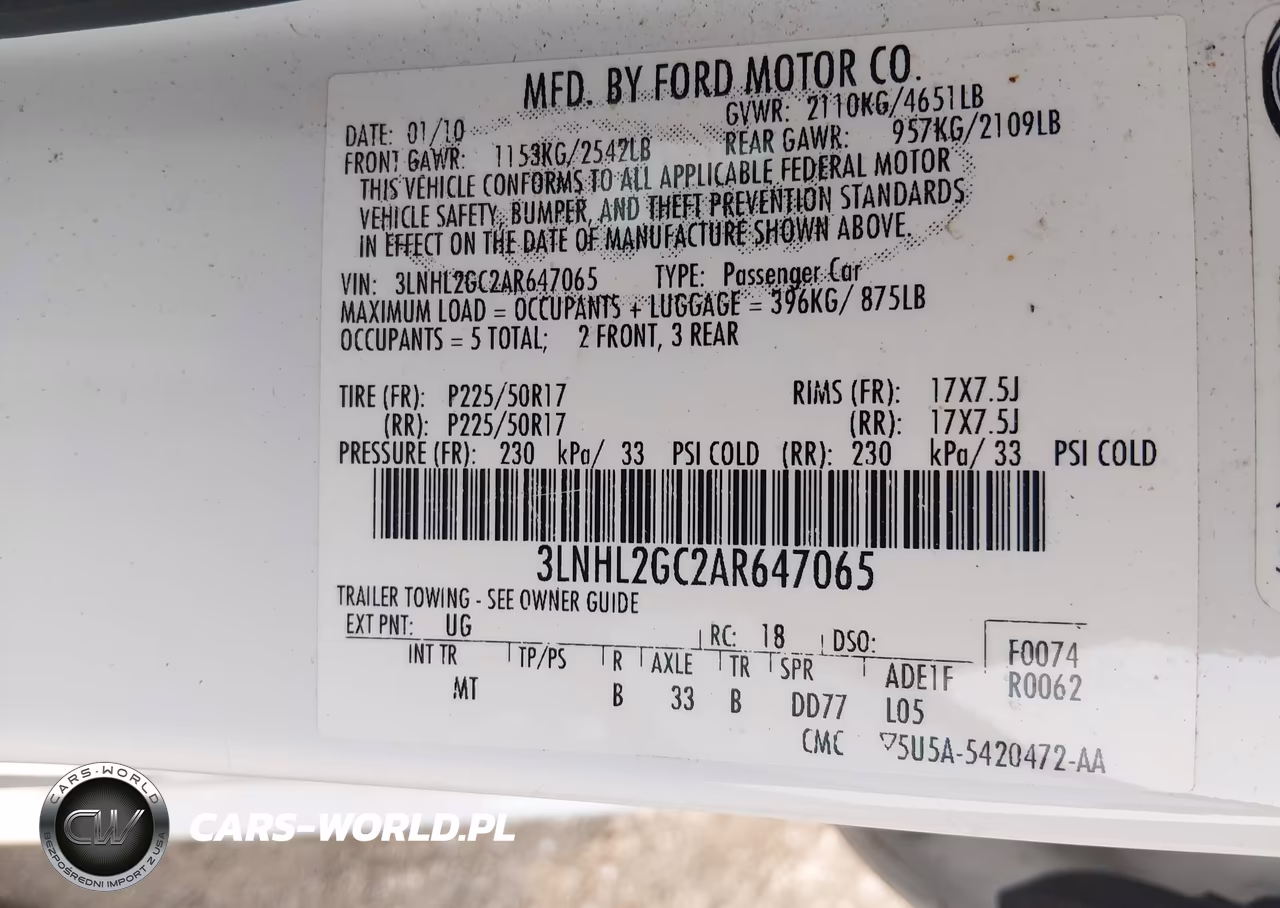 2010 Lincoln Mkz VIN:3LNHL2GC2AR647065 - 9