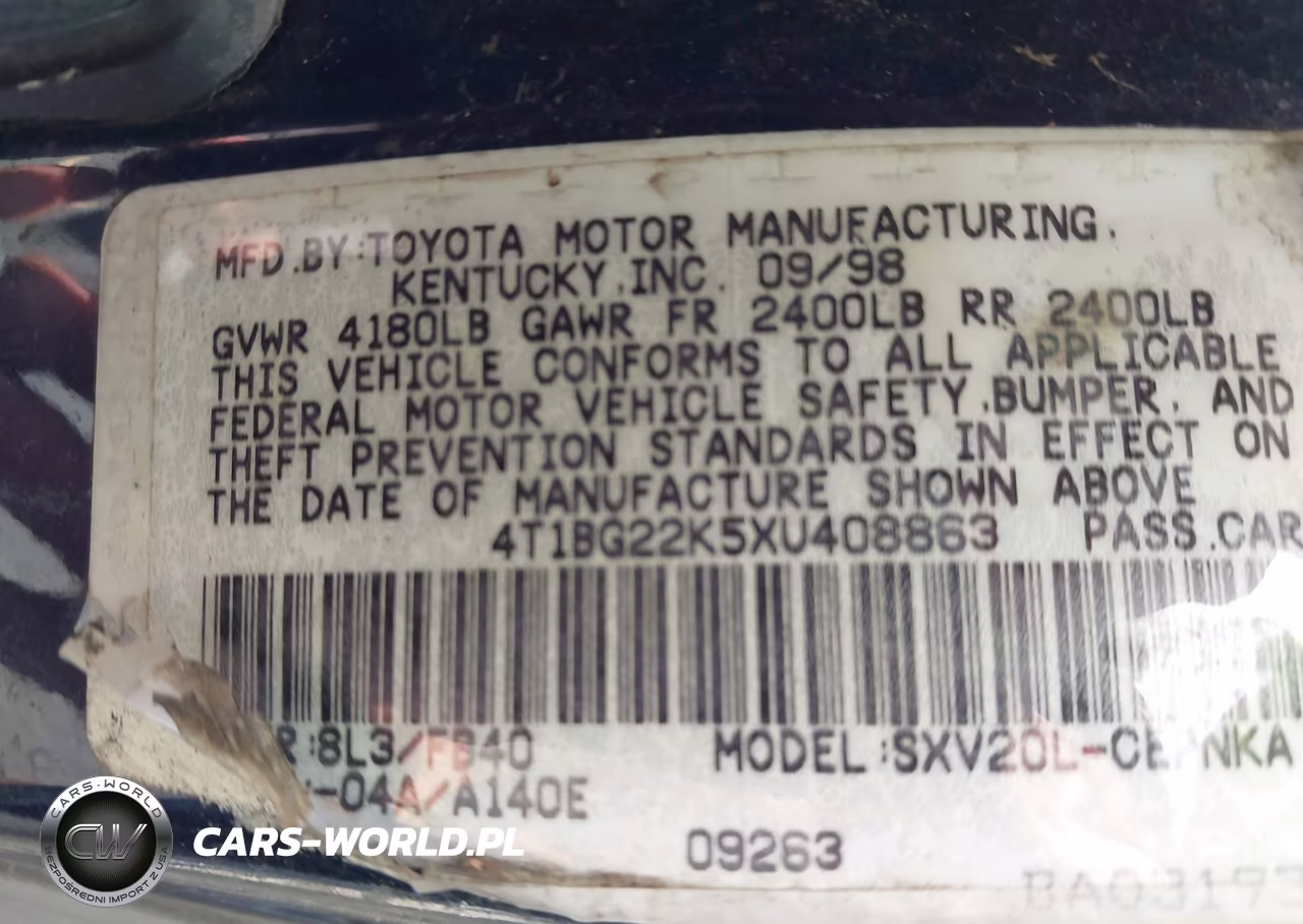 1999 Toyota Camry Le VIN:4T1BG22K5XU408863 - 9