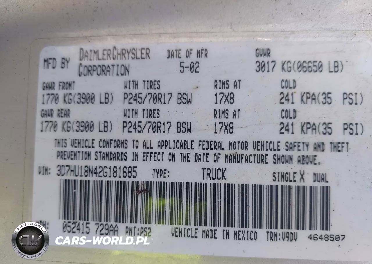 2002 Dodge Ram 1500 St VIN:3D7HU18N42G181685 - 9