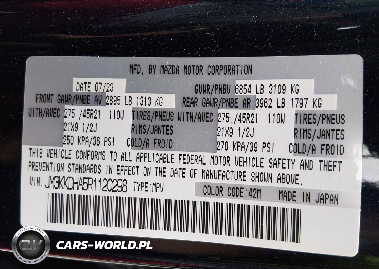 2024 Mazda Cx-90 Phev Premium VIN:JM3KKDHA5R1120298 - 9