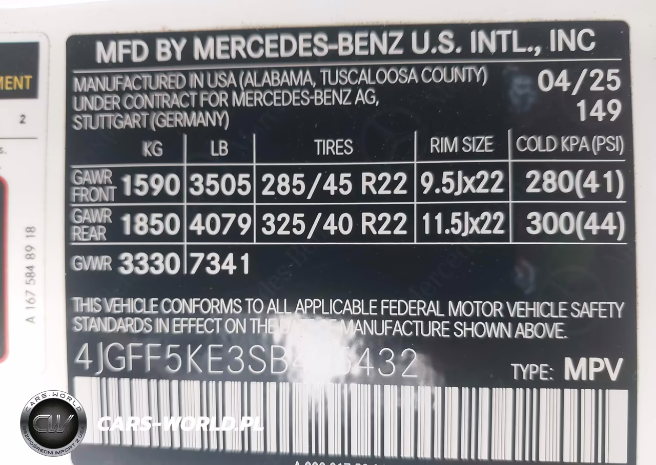 2025 Mercedes-Benz Gls 450 4Matic VIN:4JGFF5KE3SB445432 - 9