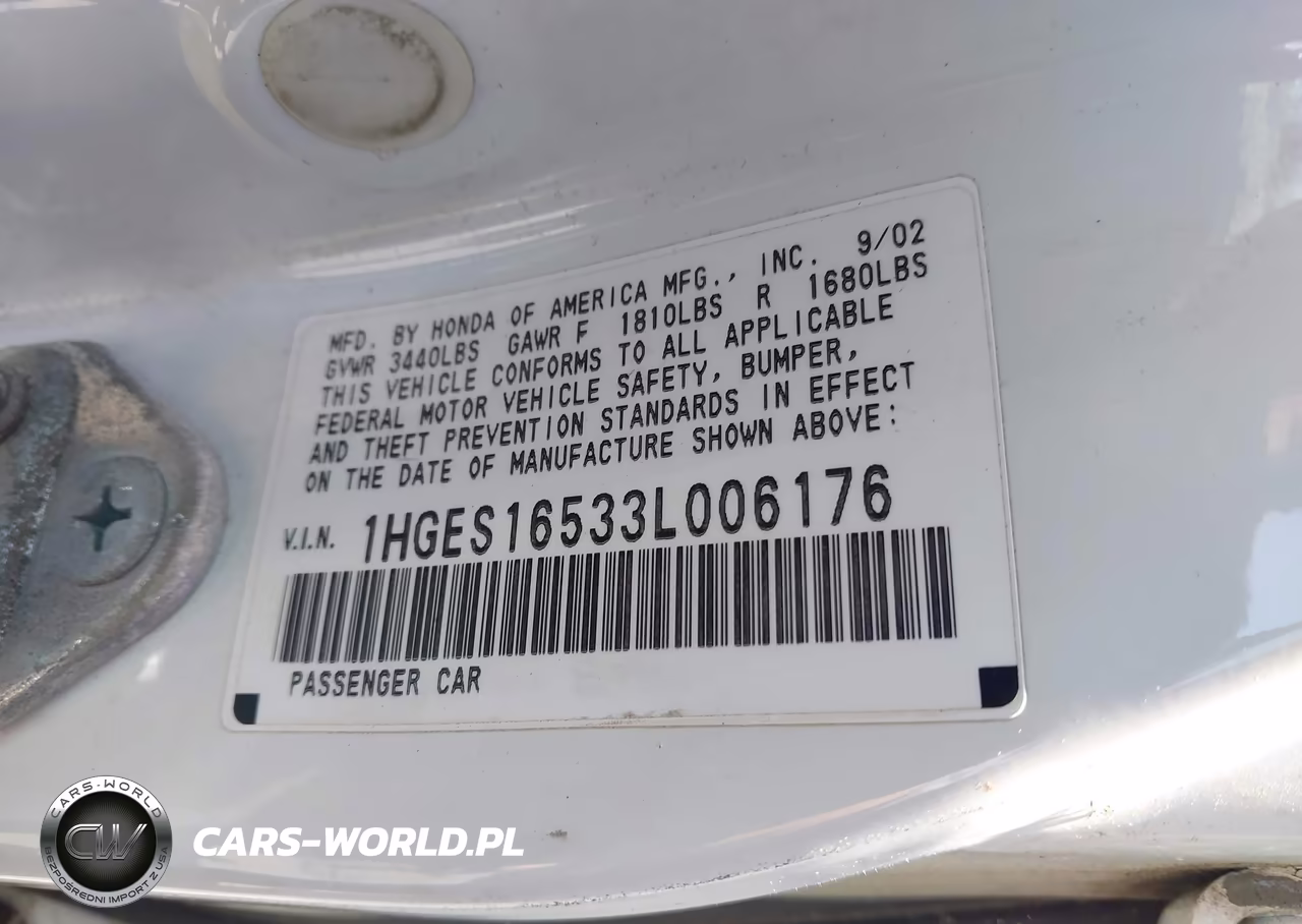 2003 Honda Civic Lx VIN:1HGES16533L006176 - 9
