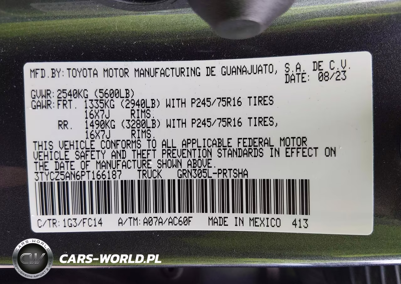 2023 Toyota Tacoma Sr5 V6 VIN:3TYCZ5AN6PT166187 - 9