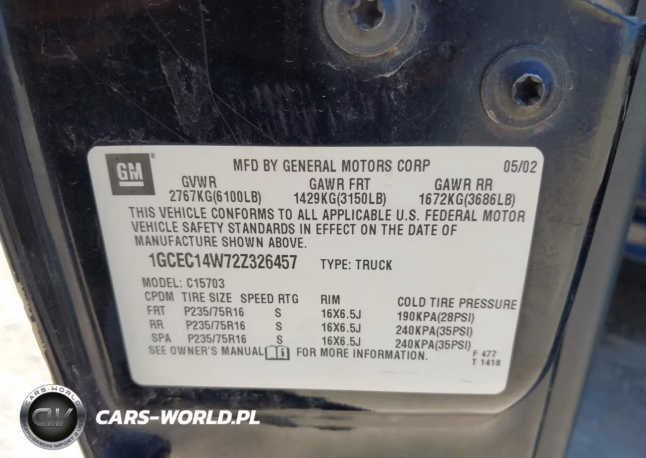 2002 Chevrolet Silverado 1500 VIN:1GCEC14W72Z326457 - 9