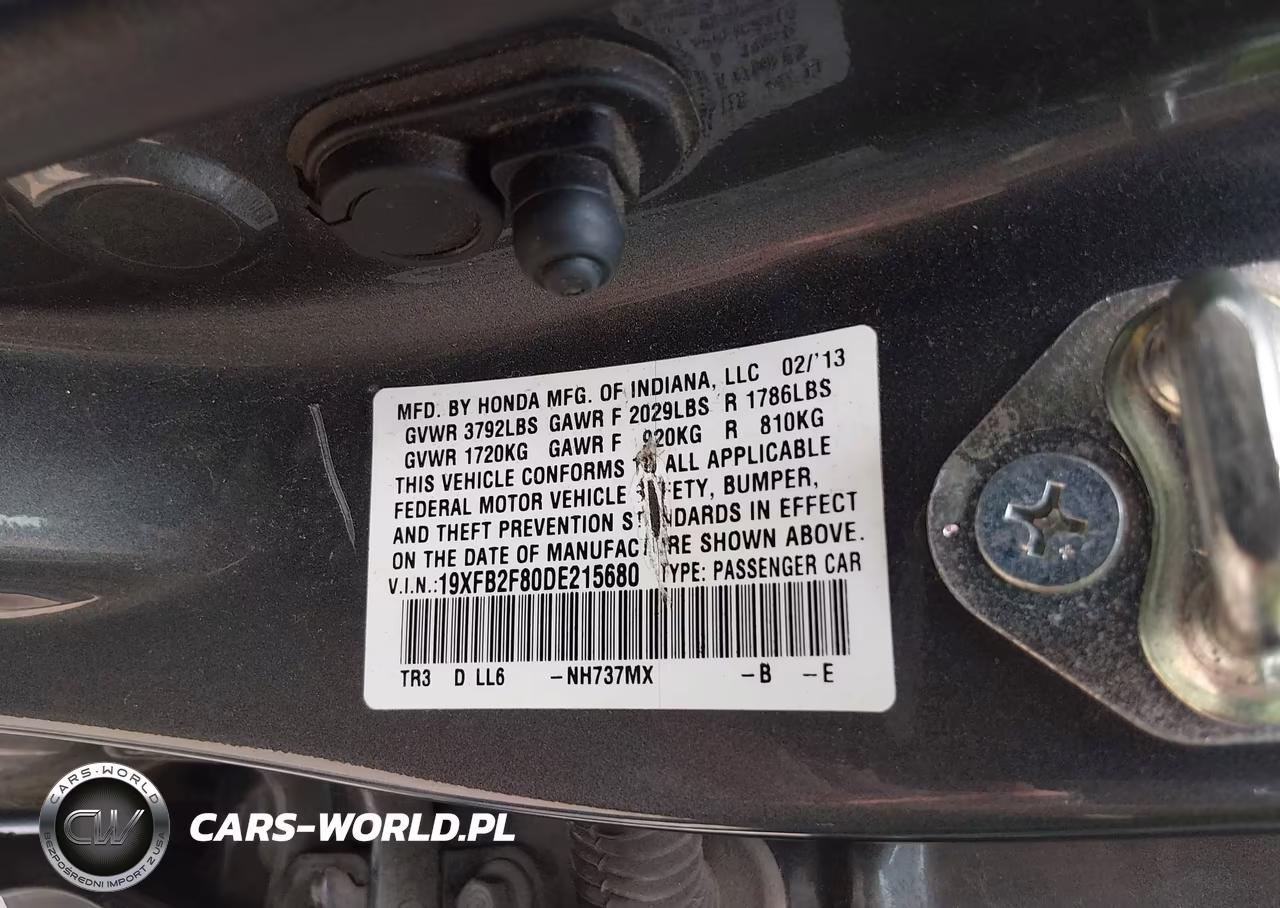 2013 Honda Civic Ex VIN:19XFB2F80DE215680 - 9