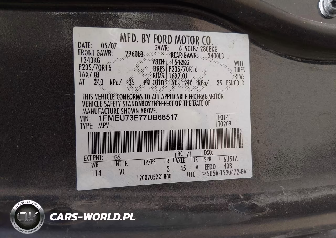 2007 Ford Explorer Xlt VIN:1FMEU73E77UB68517 - 9
