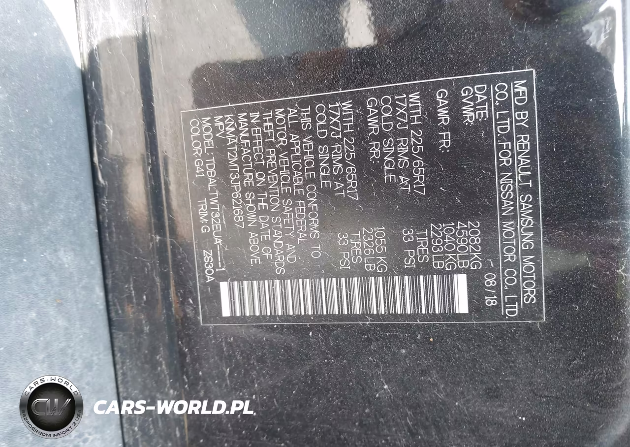 2018 Nissan Rogue Sv VIN:KNMAT2MT3JP621687 - 9