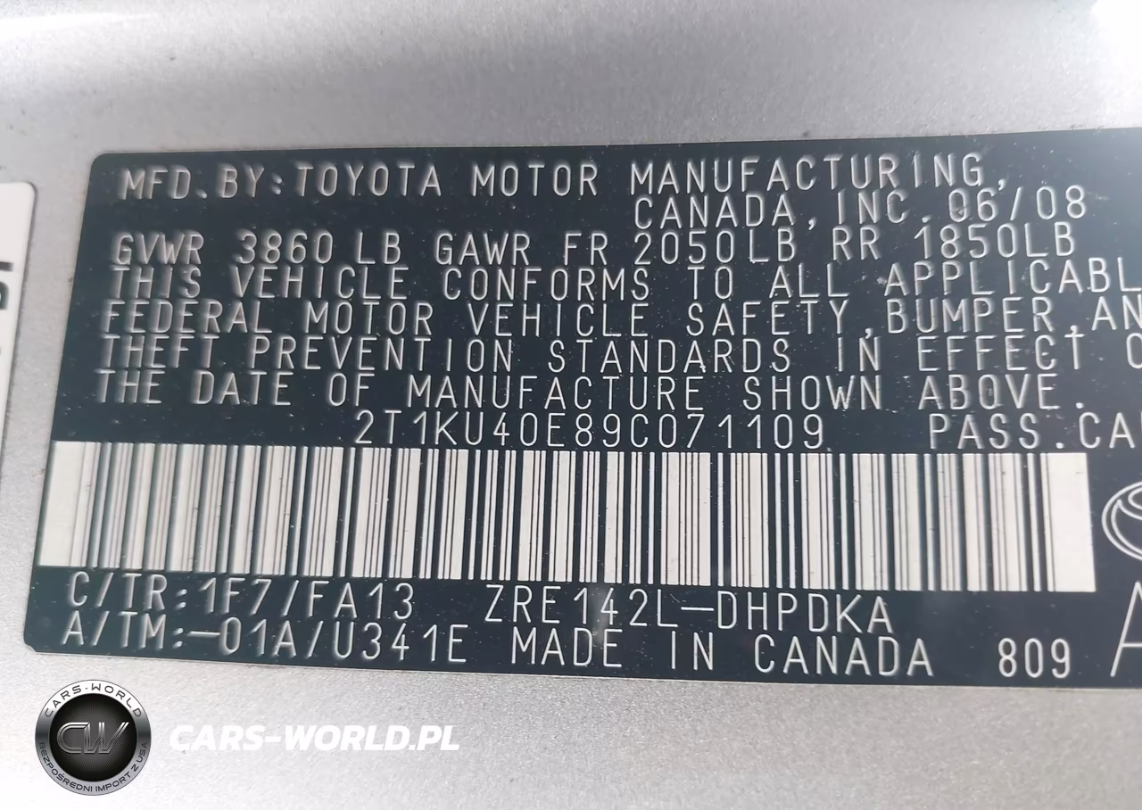 2009 Toyota Matrix VIN:2T1KU40E89C071109 - 9