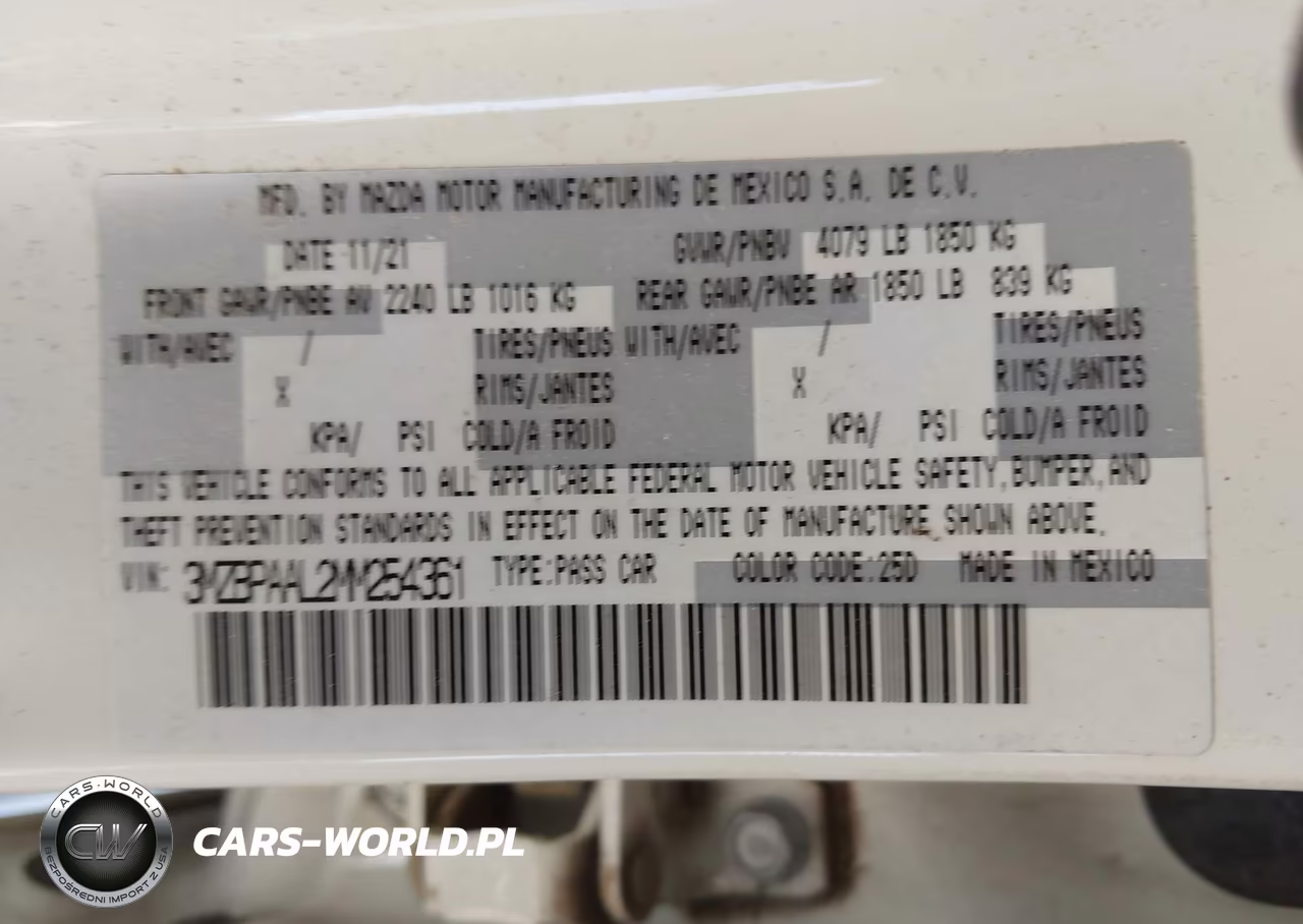2021 Mazda Mazda3 2.5 S VIN:3MZBPAAL2MM254361 - 9