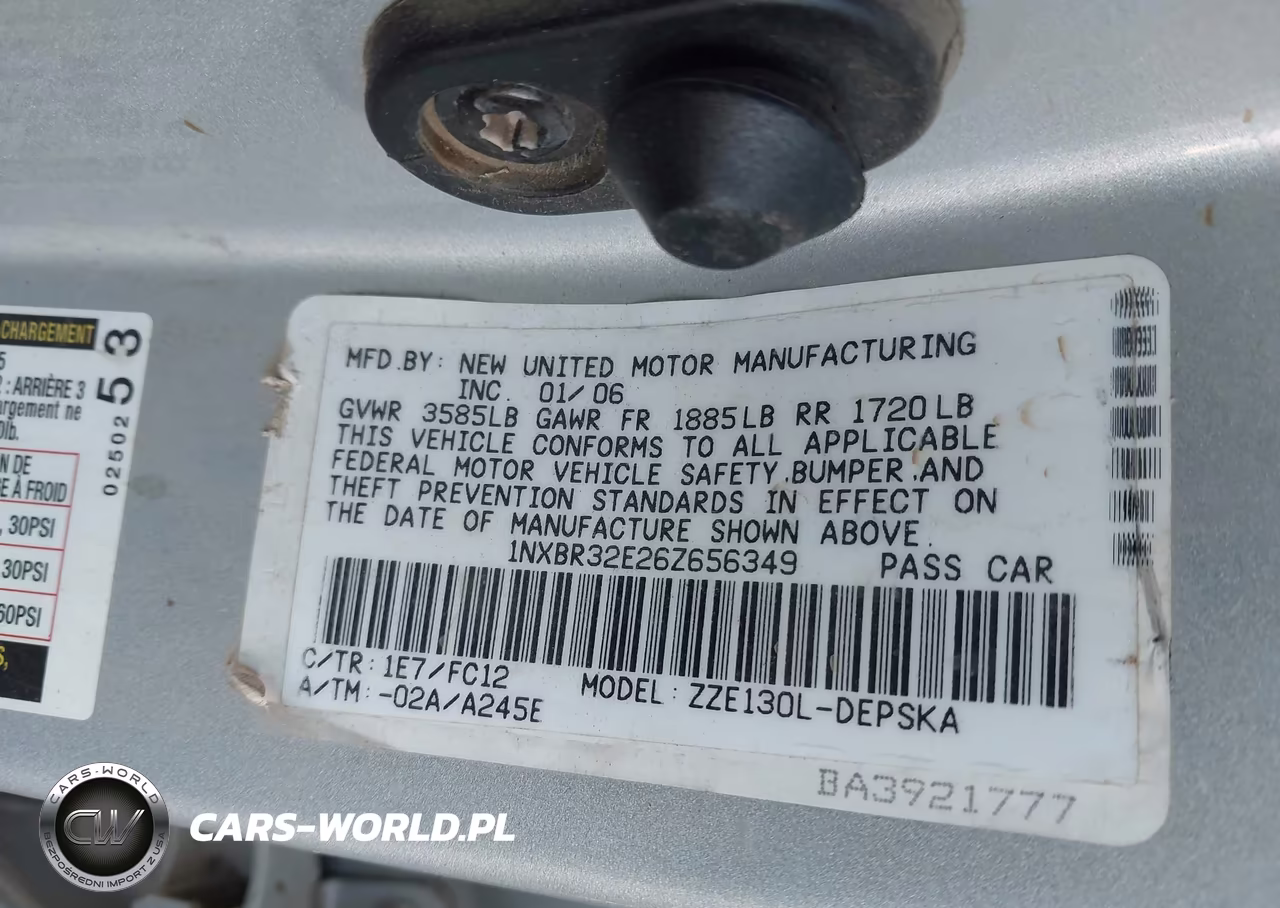 2006 Toyota Corolla S VIN:1NXBR32E26Z656349 - 9
