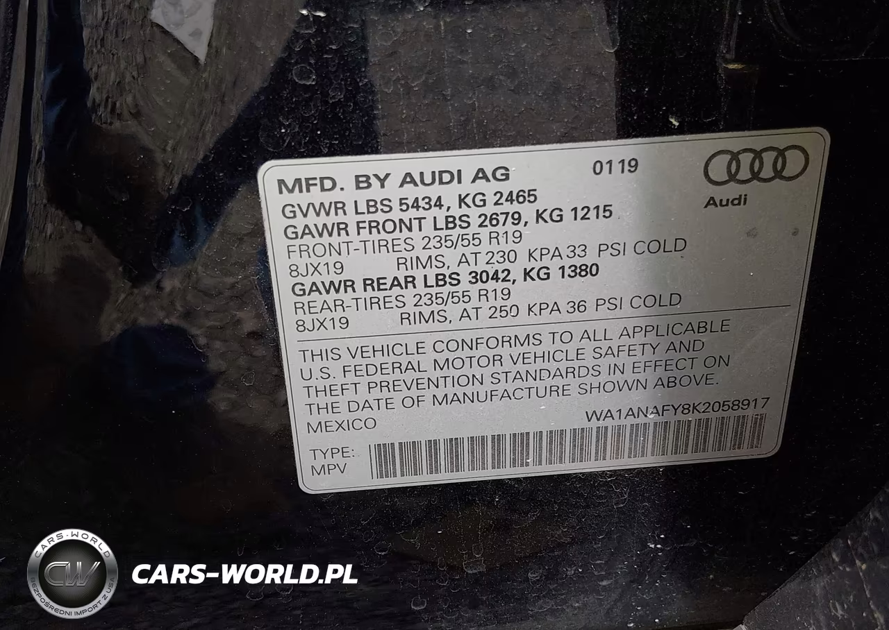 2019 Audi Q5 45 Premium VIN:WA1ANAFY8K2058917 - 9