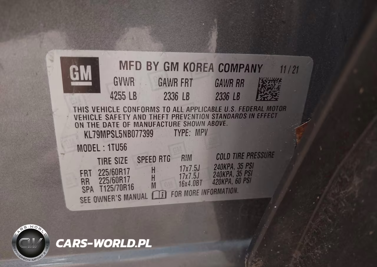 2022 Chevrolet Trailblazer Fwd Lt VIN:KL79MPSL5NB077399 - 9