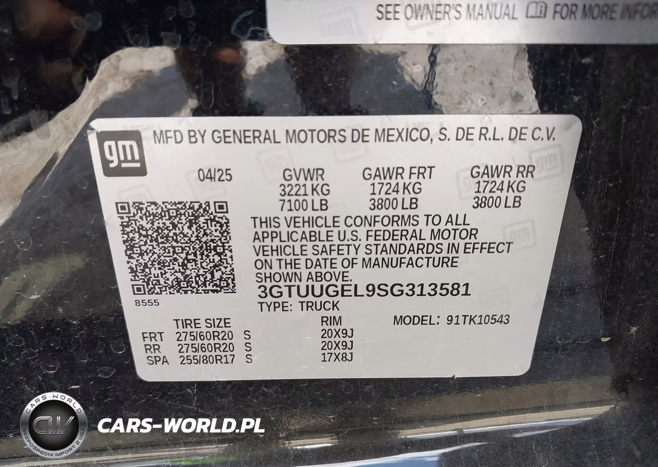 2025 GMC Sierra 1500 4Wd Short Box Denali VIN:3GTUUGEL9SG313581 - 9