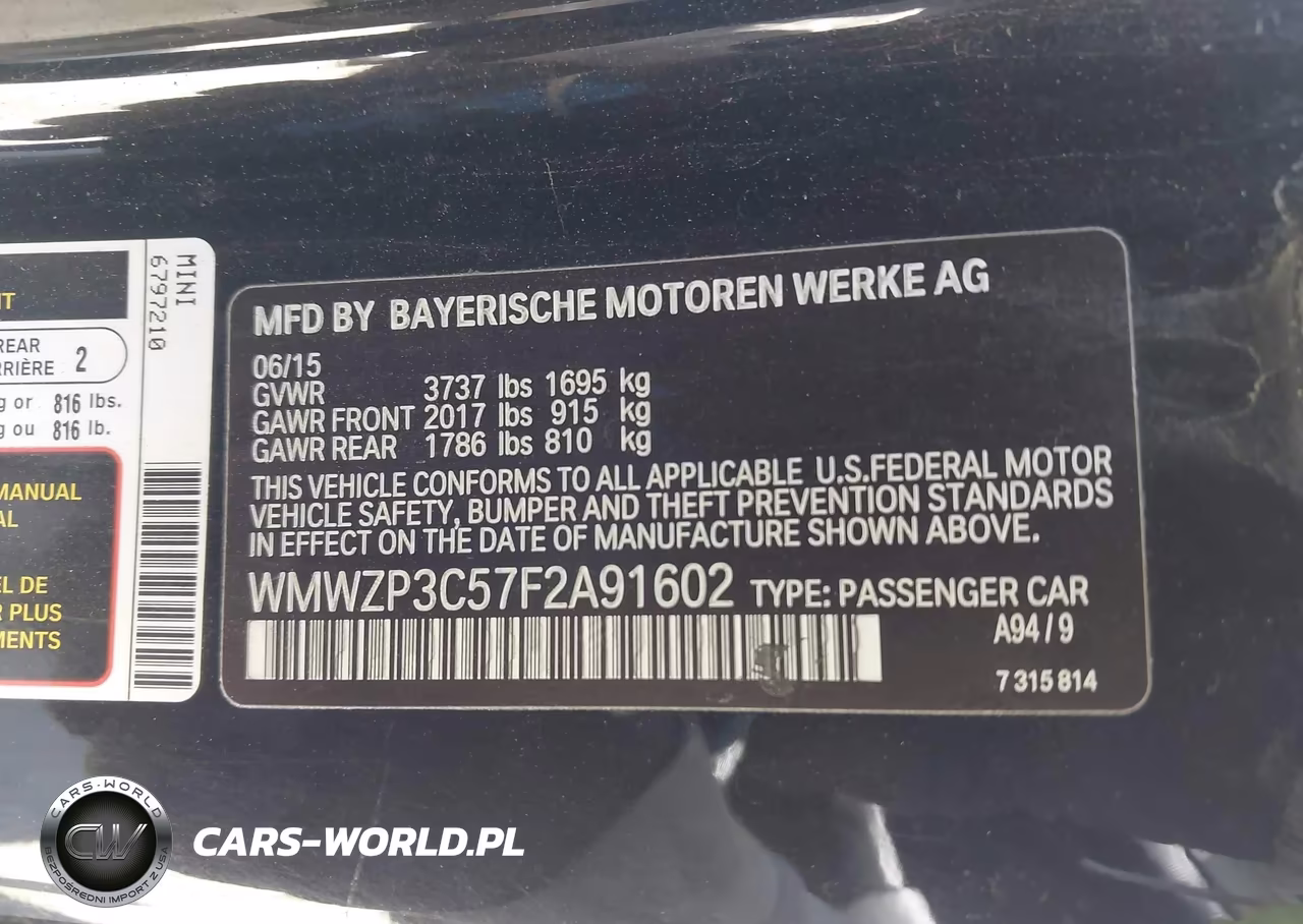 2015 Mini Convertible Cooper S VIN:WMWZP3C57F2A91602 - 9