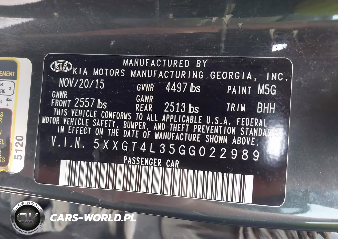 2016 Kia Optima Lx VIN:5XXGT4L35GG022989 - 9
