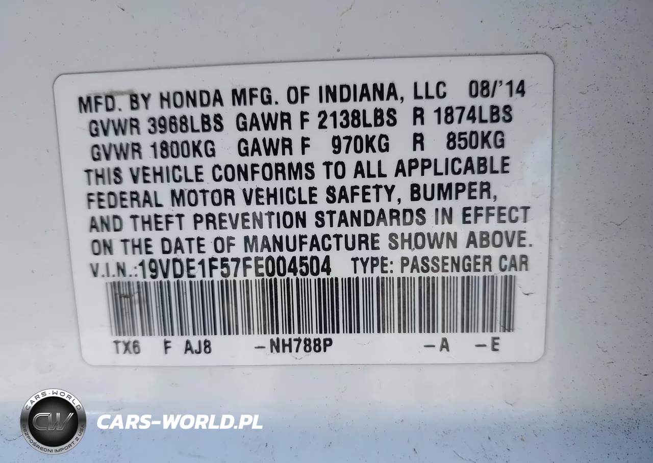 2015 Acura Ilx 2.0L VIN:19VDE1F57FE004504 - 9