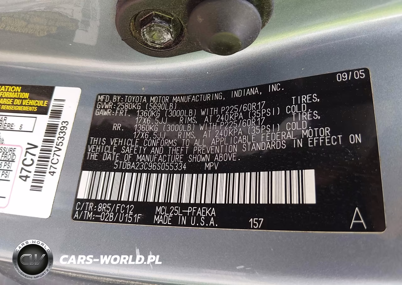 2006 Toyota Sienna Le VIN:5TDBA23C96S055334 - 9