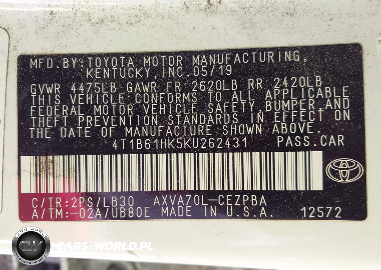 2019 Toyota Camry Xse VIN:4T1B61HK5KU262431 - 9