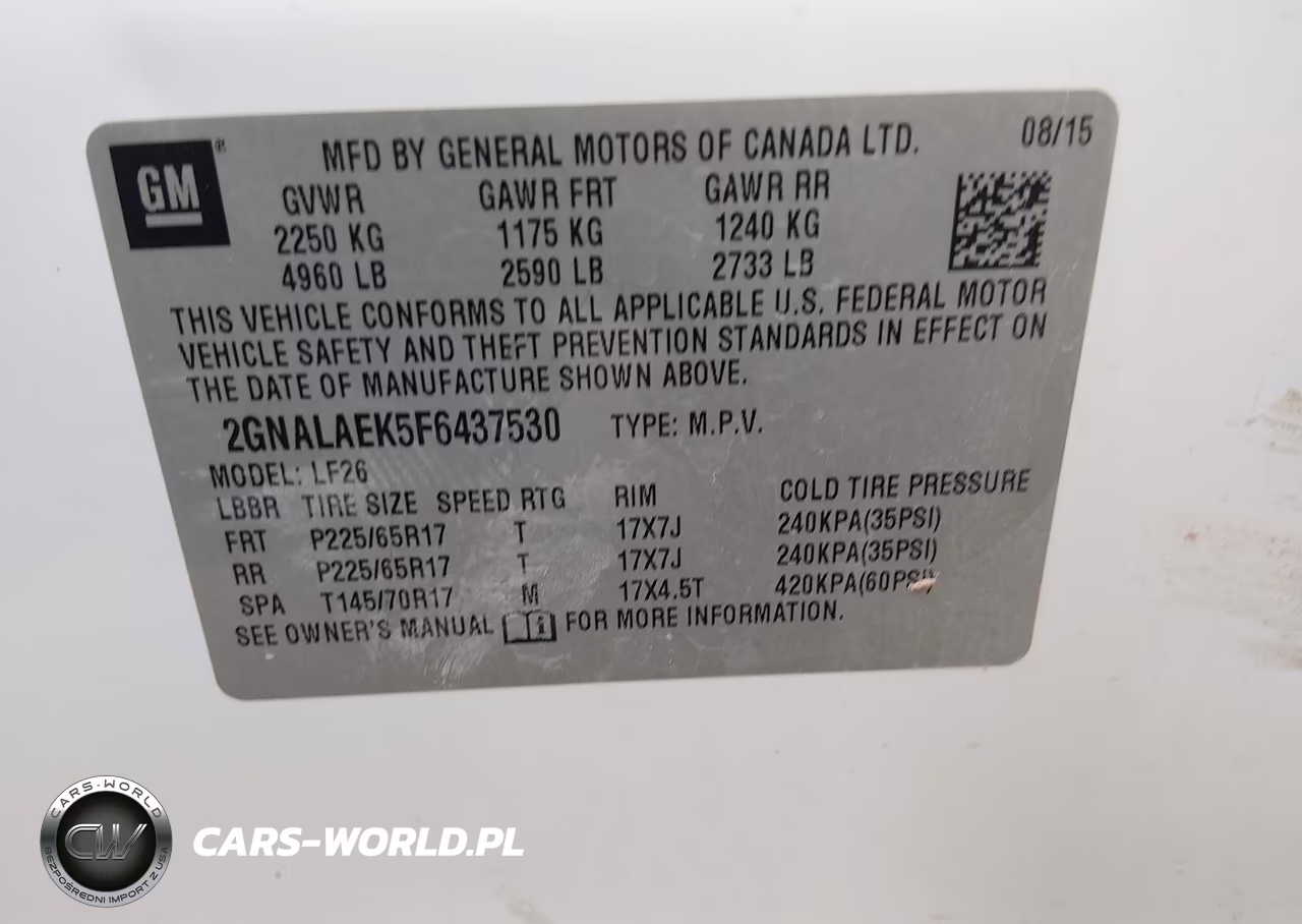 2015 Chevrolet Equinox Ls VIN:2GNALAEK5F6437530 - 9