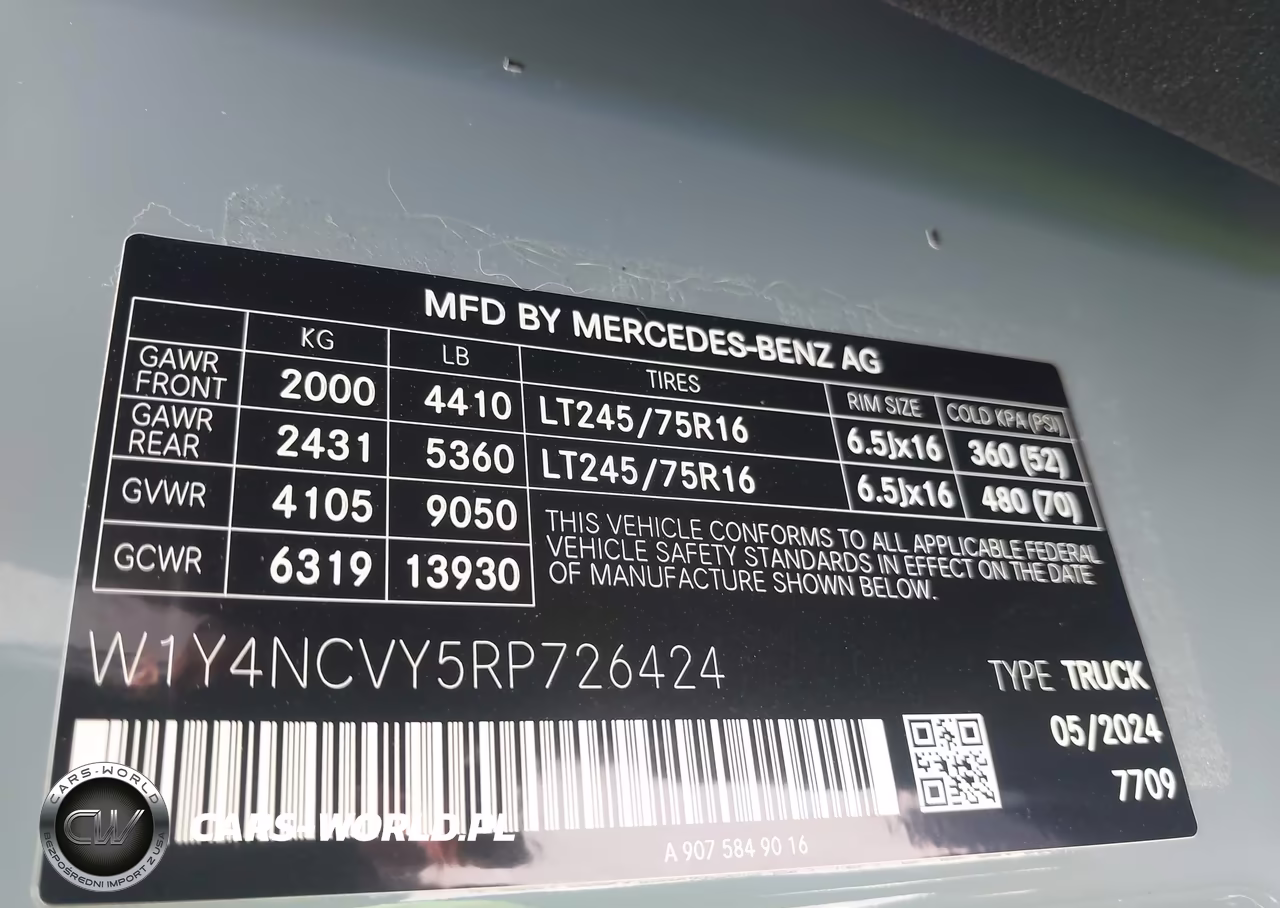 2024 Mercedes-Benz Sprinter 2500 High Roof 4-Cyl Diesel Ho VIN:W1Y4NCVY5RP726424 - 9