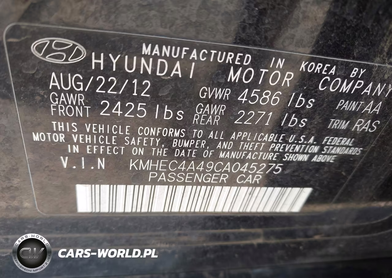 2012 Hyundai Sonata Hybrid VIN:KMHEC4A49CA045275 - 9