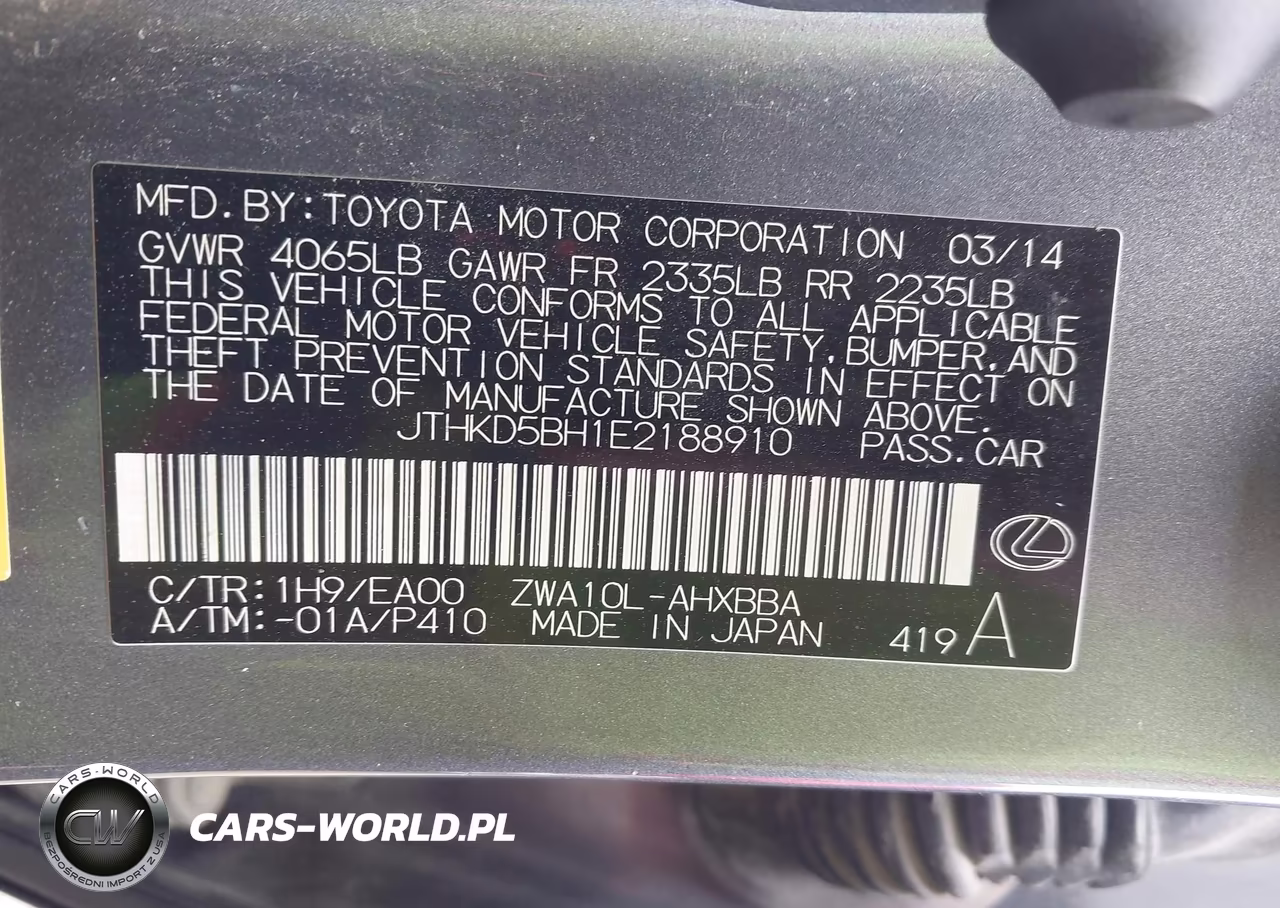 2014 Lexus Ct 200H VIN:JTHKD5BH1E2188910 - 9
