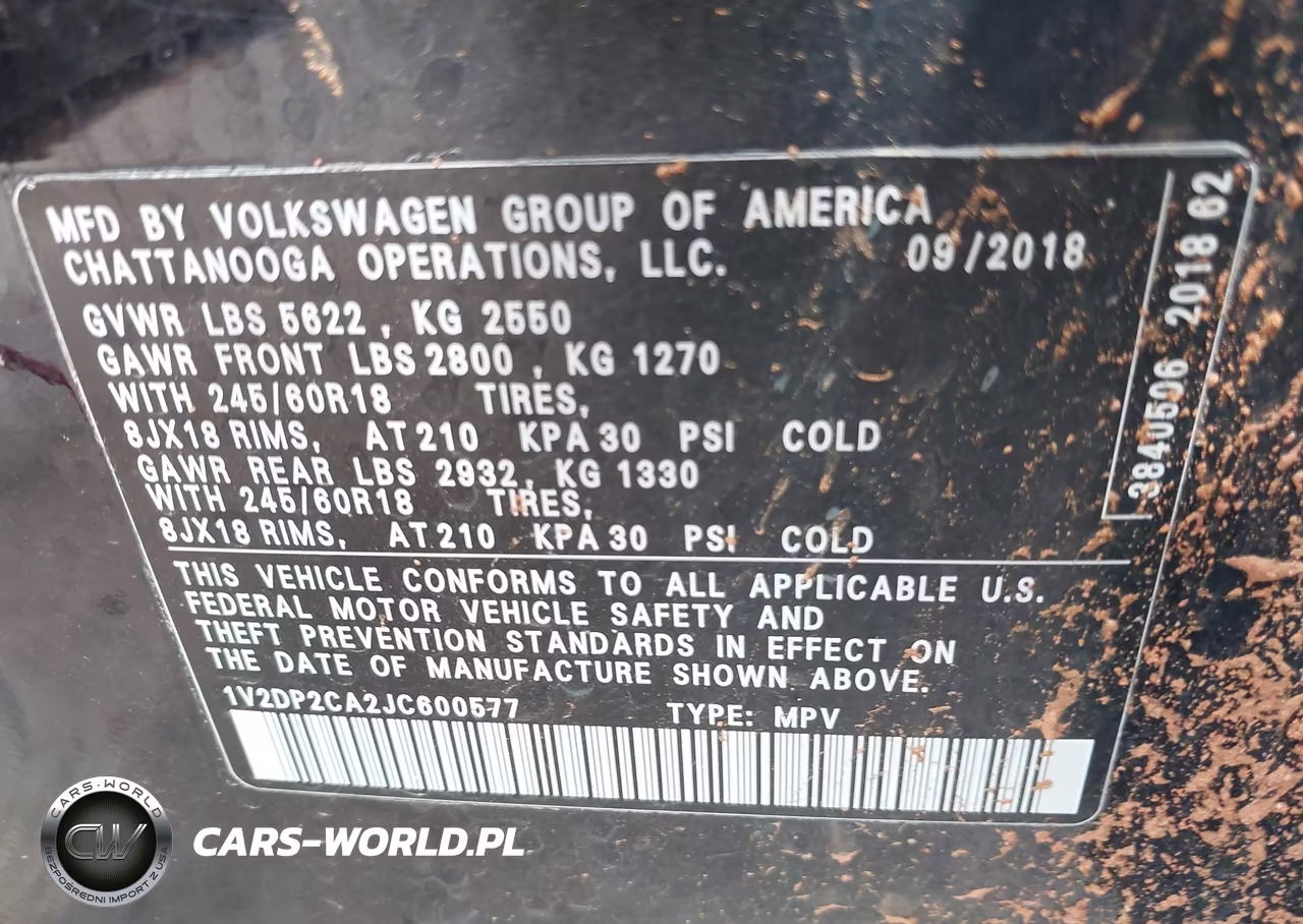 2018 Volkswagen Atlas 2.0T Se-2.0T Se W-Technology VIN:1V2DP2CA2JC600577 - 9