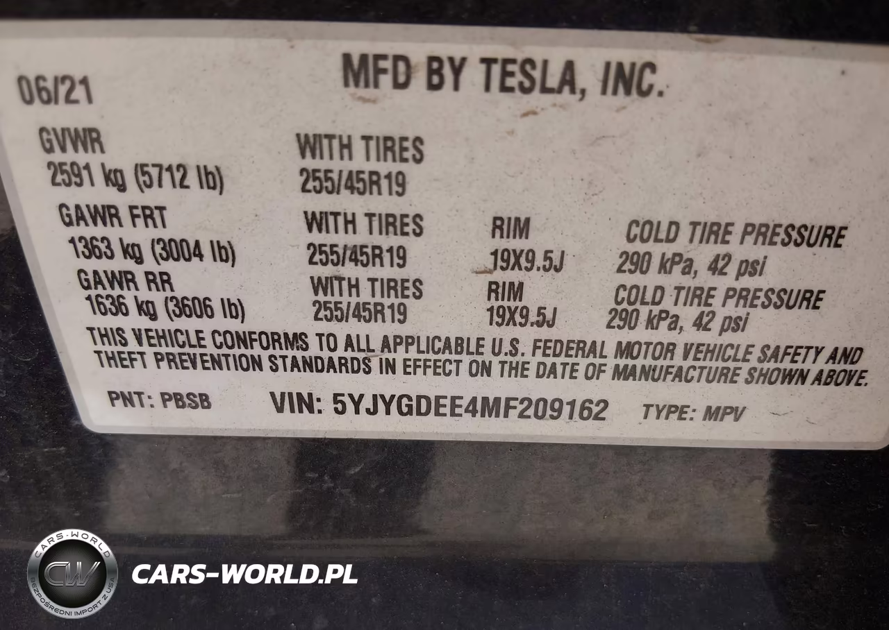 2021 Tesla Model Y Long Range Dual Motor All-Wheel Drive VIN:5YJYGDEE4MF209162 - 9